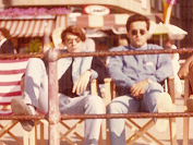 Massimo, a sinistra, nel 1984