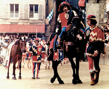 Cianchino durante il corteo storico del 16 agosto 1978.