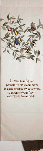 Il drappellone del 2 luglio 2012 dedicato a San Francesco.
