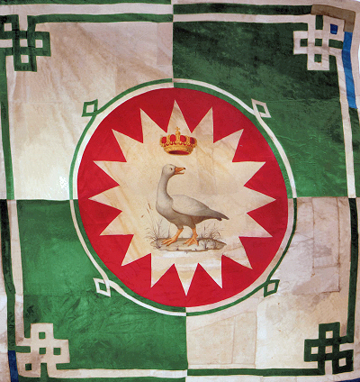 Bandiera conservata dal Museo Stibbert di Firenze e datata 1859.