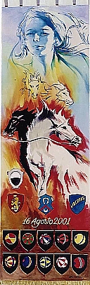 Il drappellone di Silvano Campeggi.